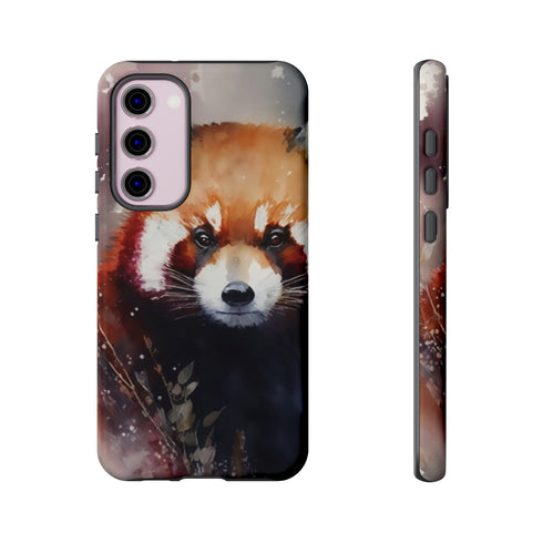 Red Panda in Watercolor - Impact Resistant Phone Case Samsung Galaxy S23 Plus Glossy
